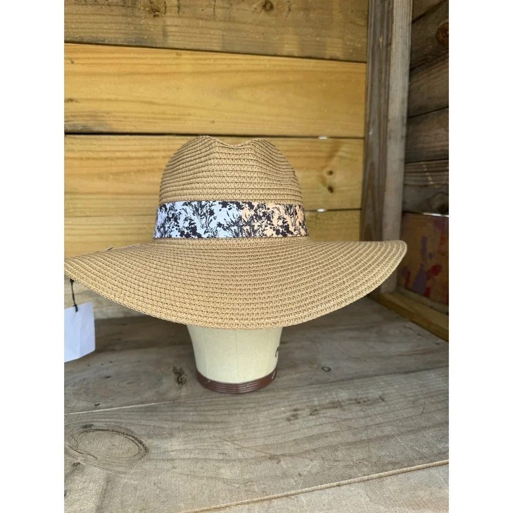 Marcus Adler New York One Size 100%‎ Paper Hat Summer Beach Beige